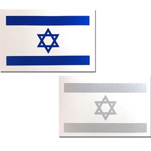 Reflective Die-Cut Israel Flag Decal