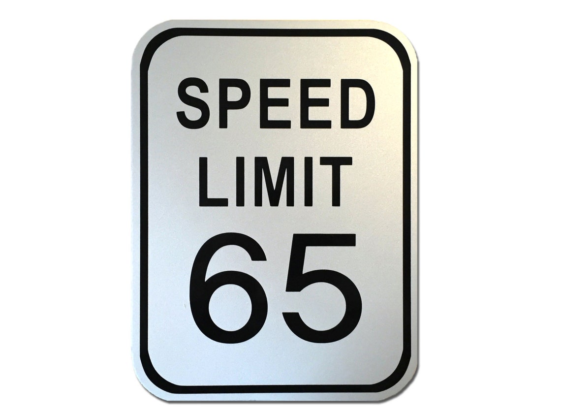Custom Reflective Speed Limit Sign 9 X 12 Etsy