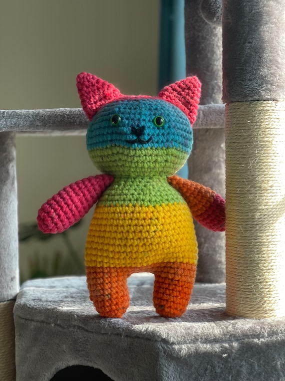Livraison gratuite Crochet peluche animal Amigurumi chat Kitty