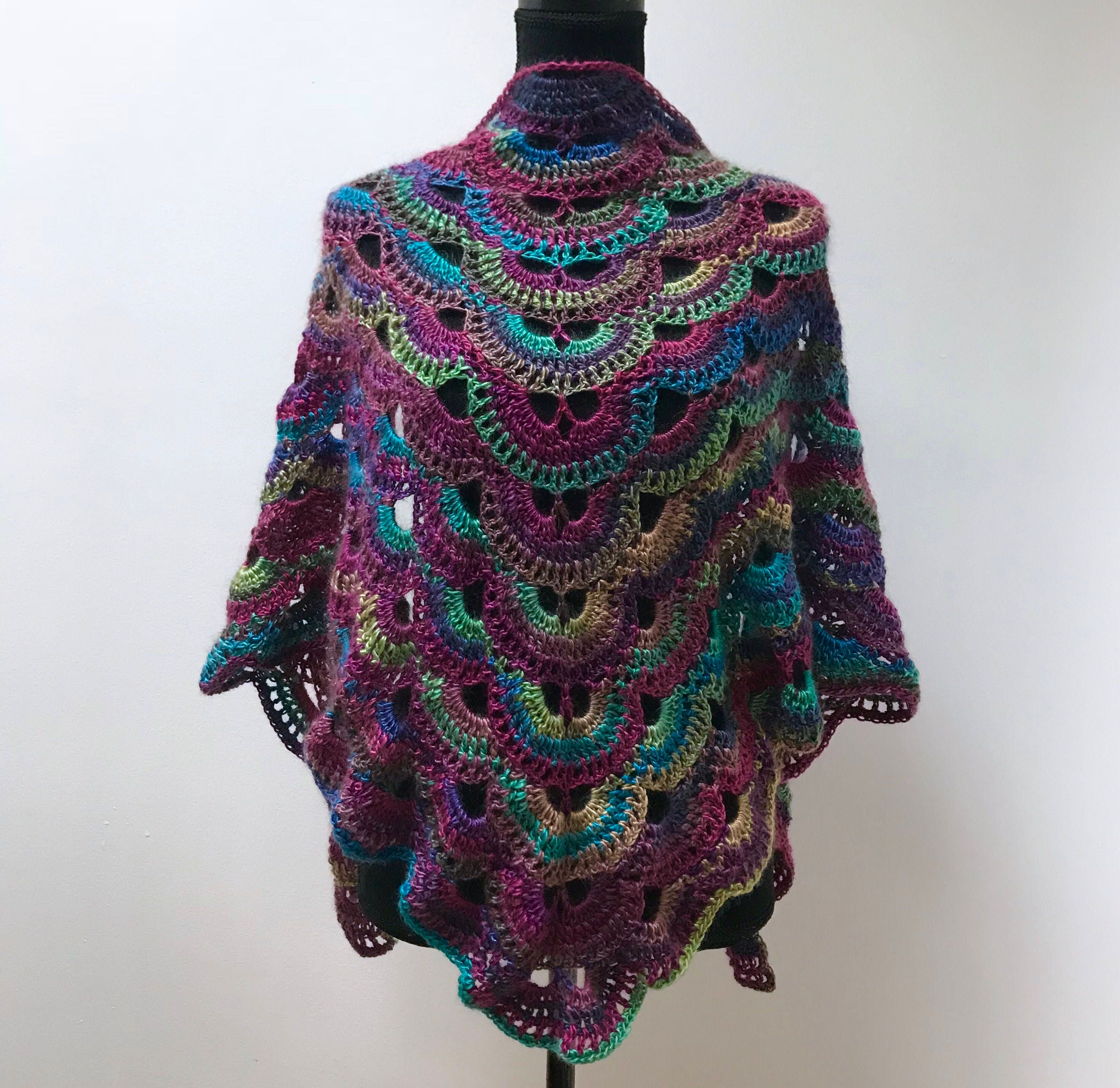 Handmade Oversized Boho Bohemian Crochet Shawl Wrap Large ...