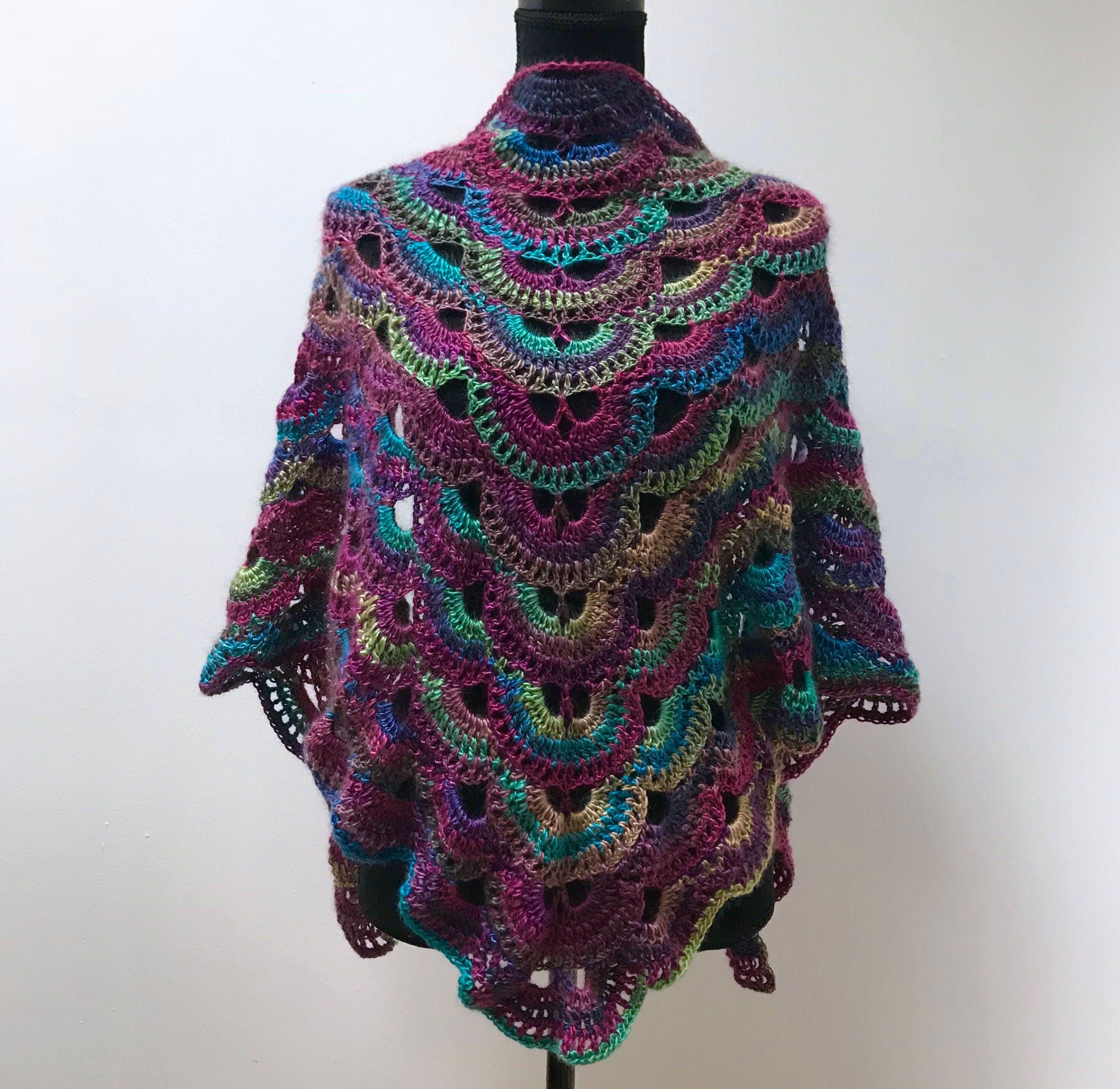 Handmade Oversized Boho Bohemian Crochet Shawl Wrap Large ...