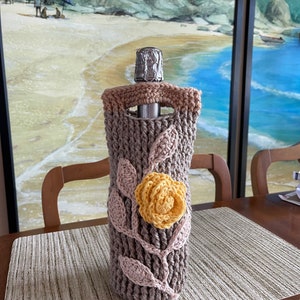 Crochet Cozy Sleeve Carrier Bottle Wine Champagne Gift Bag