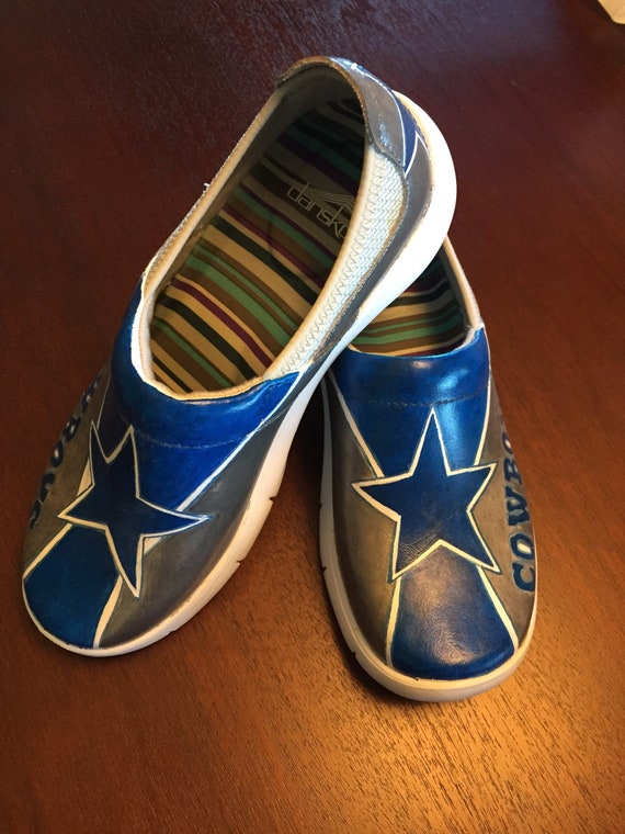 Size 37 Hand Painted New Dallas Cowboy Shoes Etsy
