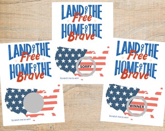 4th of July Scratch Off Cards – Independence Day Party Game