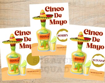 Cinco de Mayo Scratch Off Game – Tequila Party Raffle
