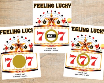 Casino Scratch Off Game - Slot Machine Party Raffle