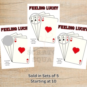 Casino Party Scratch off Card Game - Poker Ticket - Vegas Night - Poker Party-Gambling - Birthday Party Games - Adult Theme - Raffle Tickets
