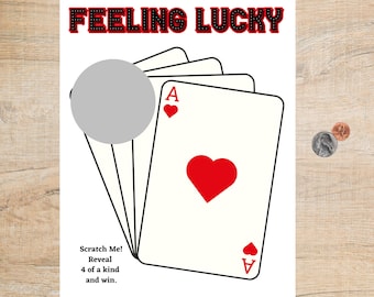 Casino Scratch Off Card Game – Poker Party Raffle Tickets