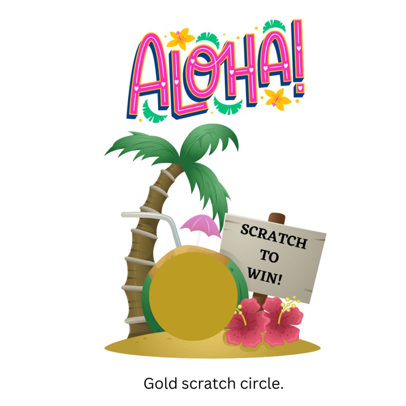 Hawaii Raffle Aloha Scratch off Game – Hawaiian Theme Party Raffle - Etsy