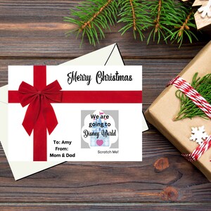 Personalized Christmas Scratch off Card, Present reveal, Surprise Christmas gift, Custom Christmas Ticket, Personalized Christmas Ticket