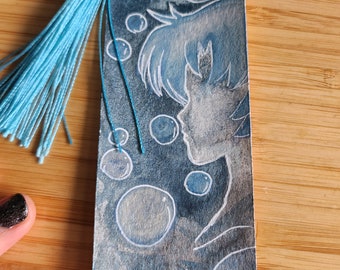 Mercury Hand painted traditional watercolor bookmark