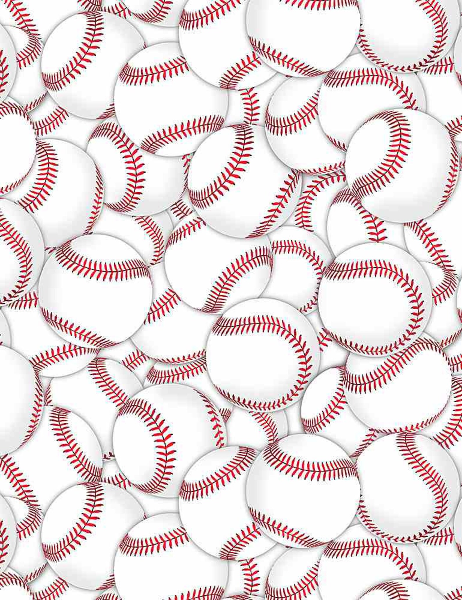 Baseball Fabric by the Yard Packed Baseballs Quilting Cotton Etsy
