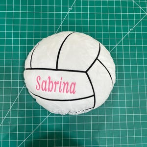 Personalized volleyball Pillow, Soft minky plush throw pillow, kids sports ball softie, plushie,stuffed child toy, stuffie,senior night gift