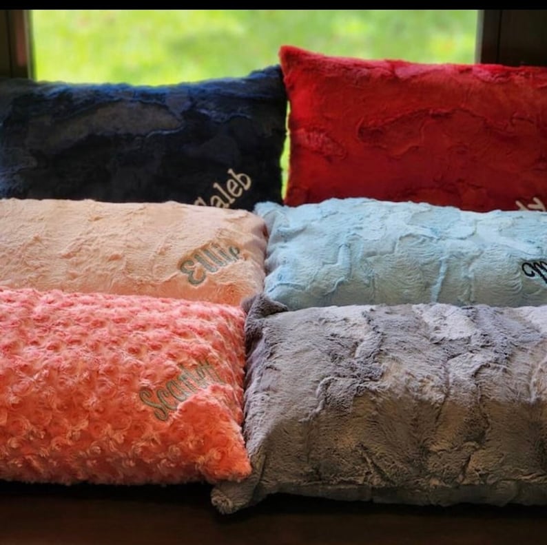 Personalized Minky Pillowcase Toddler Pillow Cover Travel Etsy
