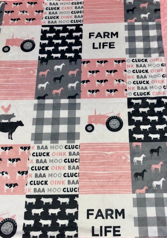farm baby blanket