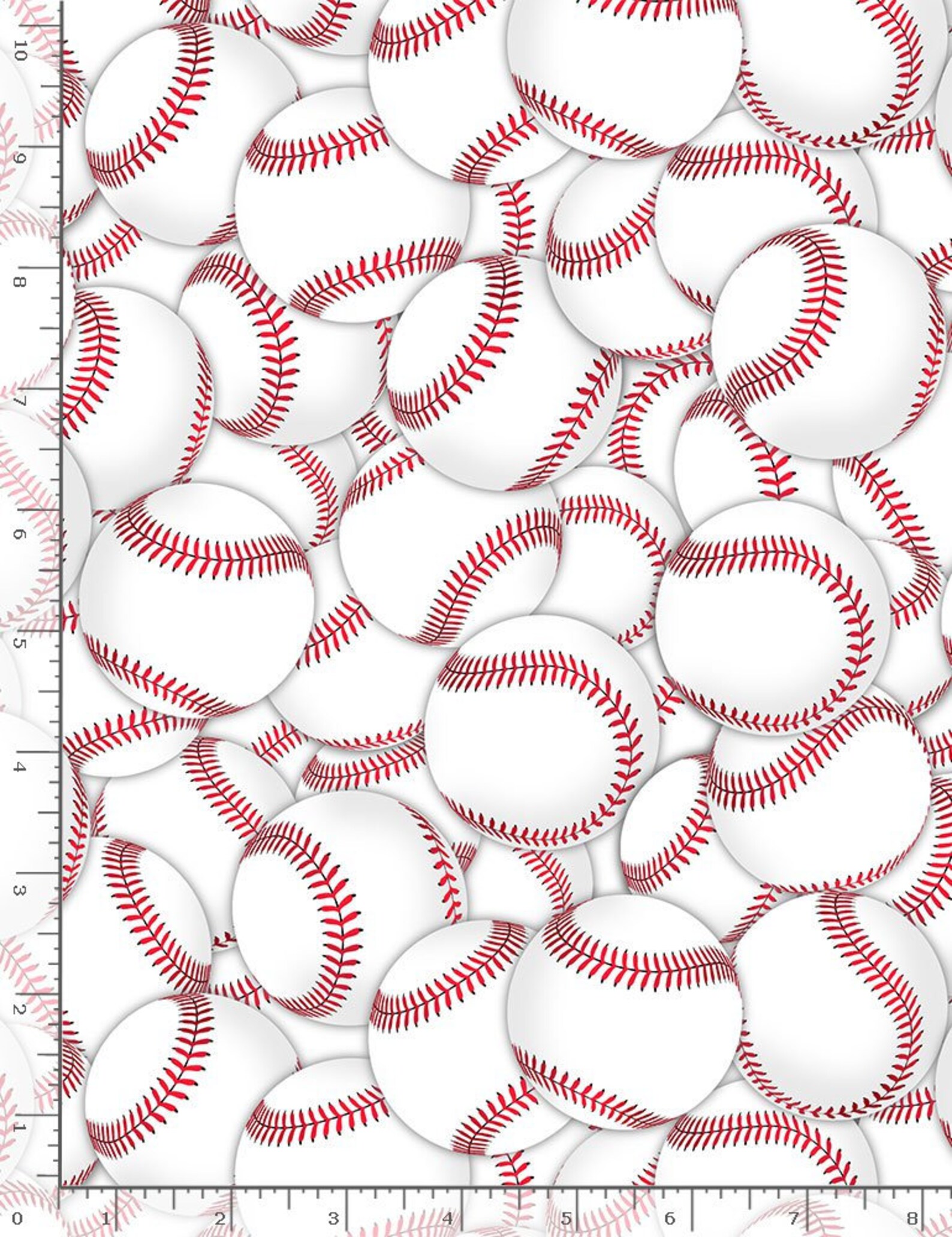 Baseball Fabric by the Yard Packed Baseballs Quilting Cotton Etsy