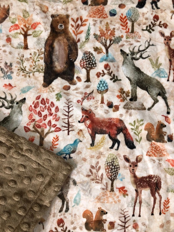 Woodland creatures blanket hotsell