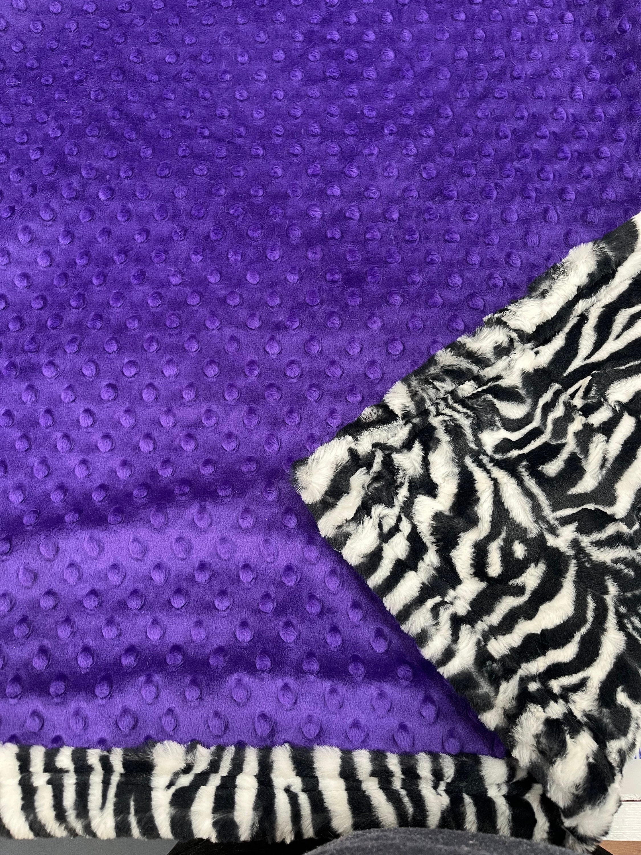 Zebra Print Blanket Gift for Baby Toddler Adult Minky Throw