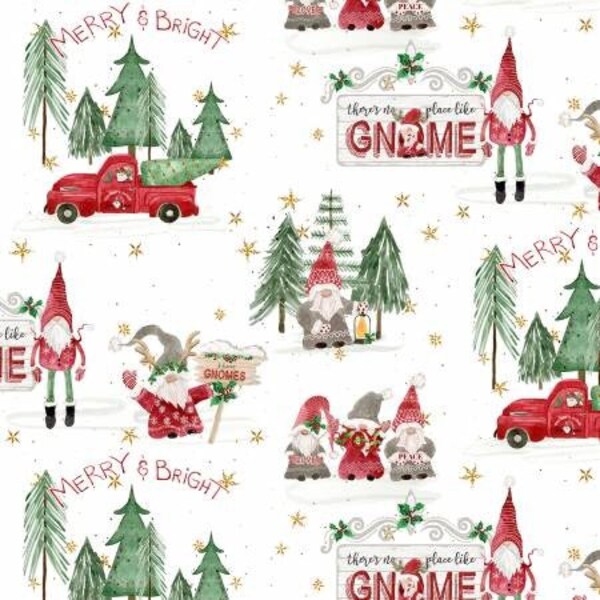 Fabric Christmas Gnome with Greetings main image 1