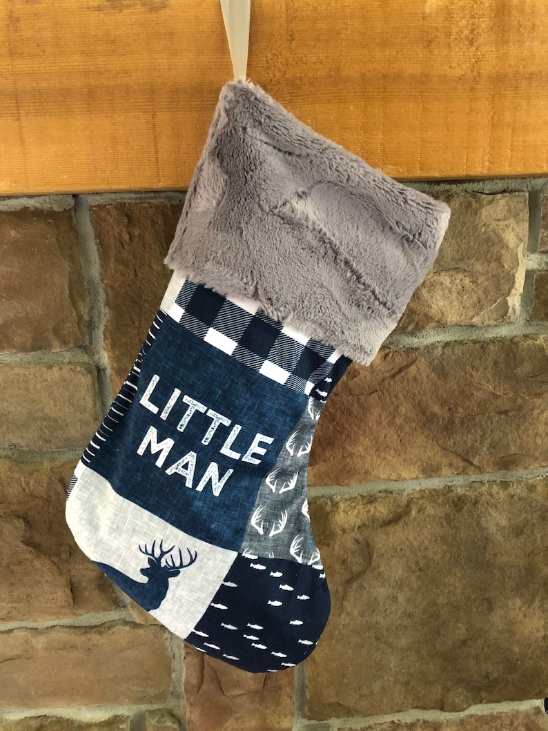Baby Boy Christmas Stockings Little Man Woodland Etsy