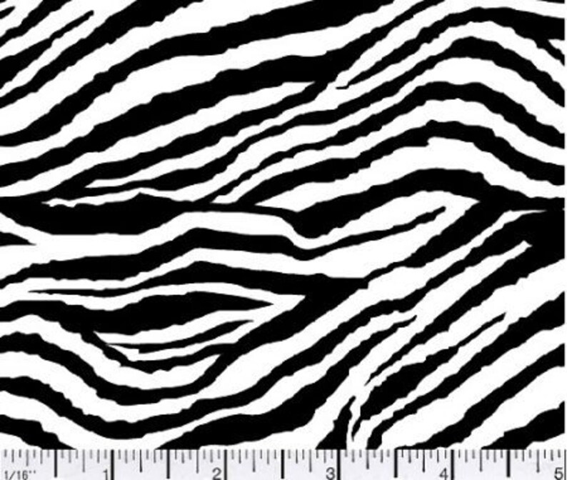 Zebra Print Cotton Fabric by the Yard Animal Print Cotton Etsy