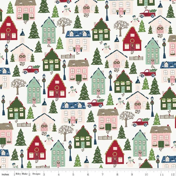 Cozy Christmas - By The HALF Yard - BTHY - Yellow Wrapping Paper - Lor –  Daisy Avenue Fabrics