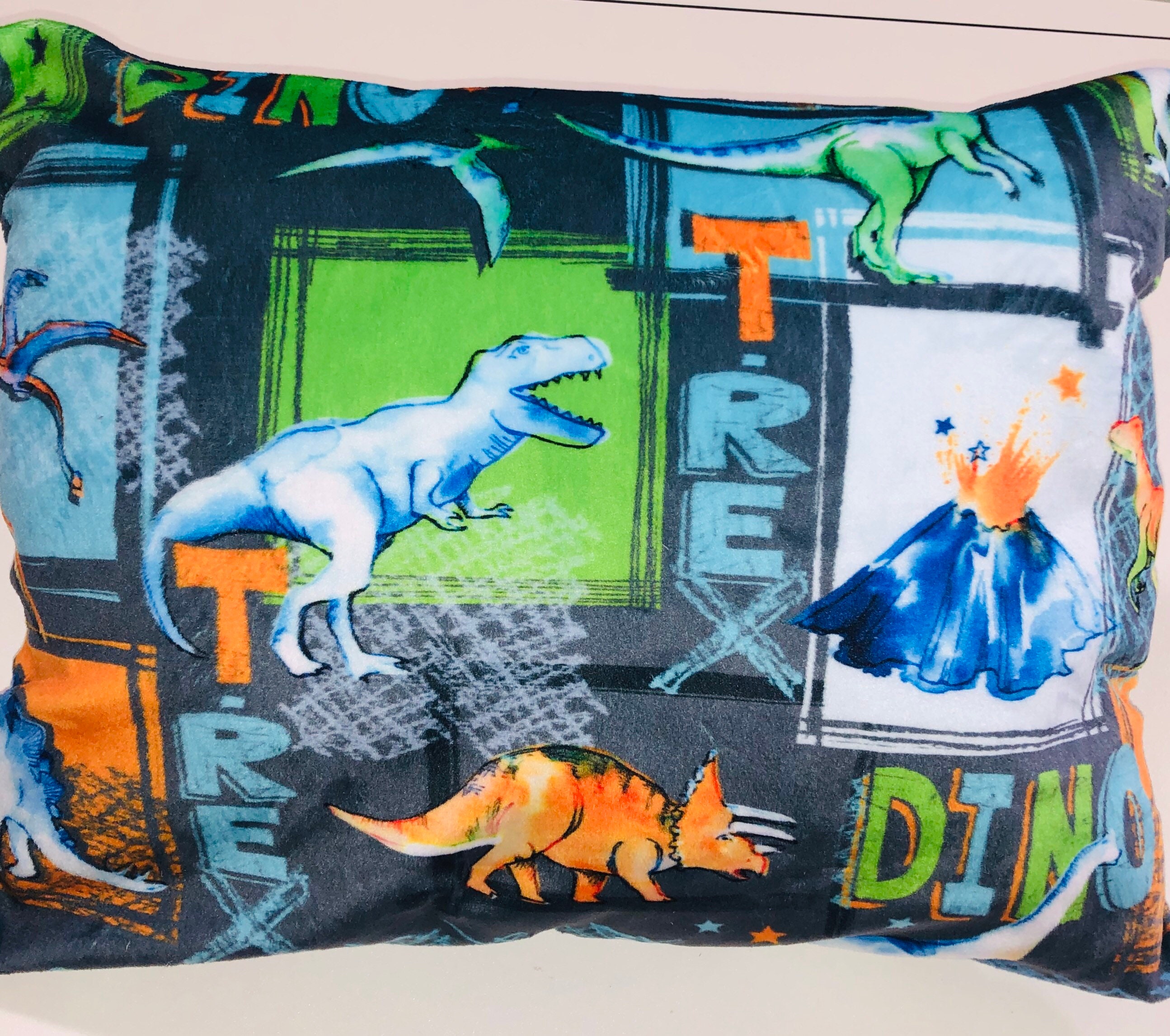 Dinosaur Pillow Case Personalized Minky Pillowcase Dino Etsy