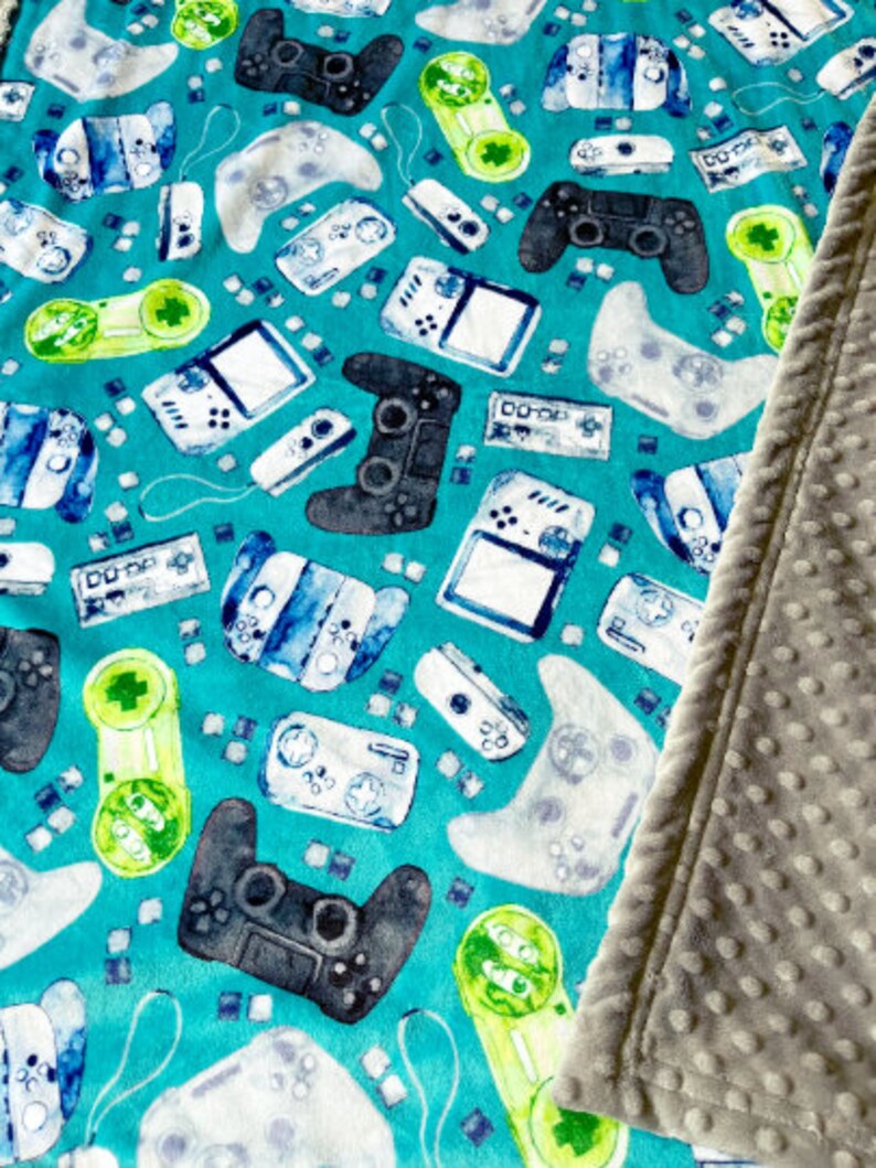 Video Game Blanket Personalized Baby Blanket Game Controller Etsy