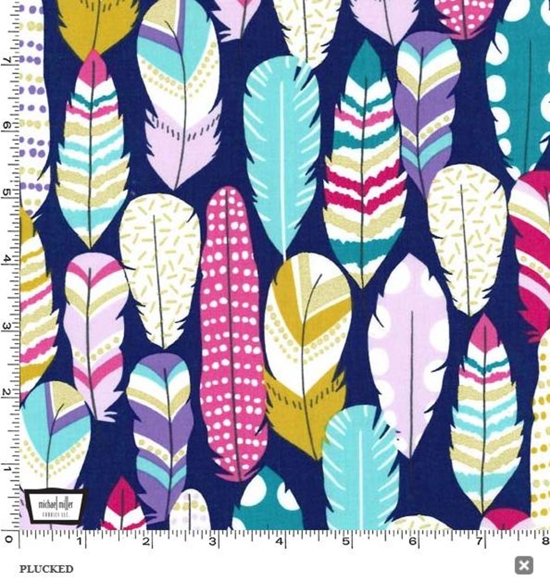 Plucked Fabric, Feathers Michael Miller, Arrow Flight, Cotton Quilting ...