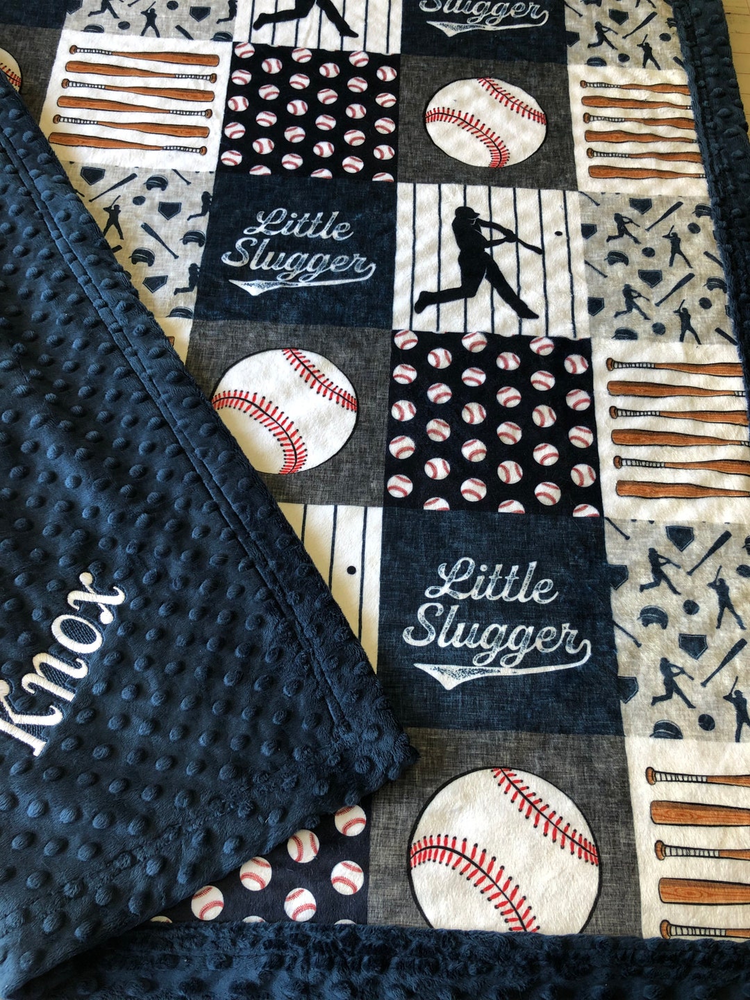 Baseball Baby Blanket, Sports, Little Slugger, Ball Game, Baby Boy