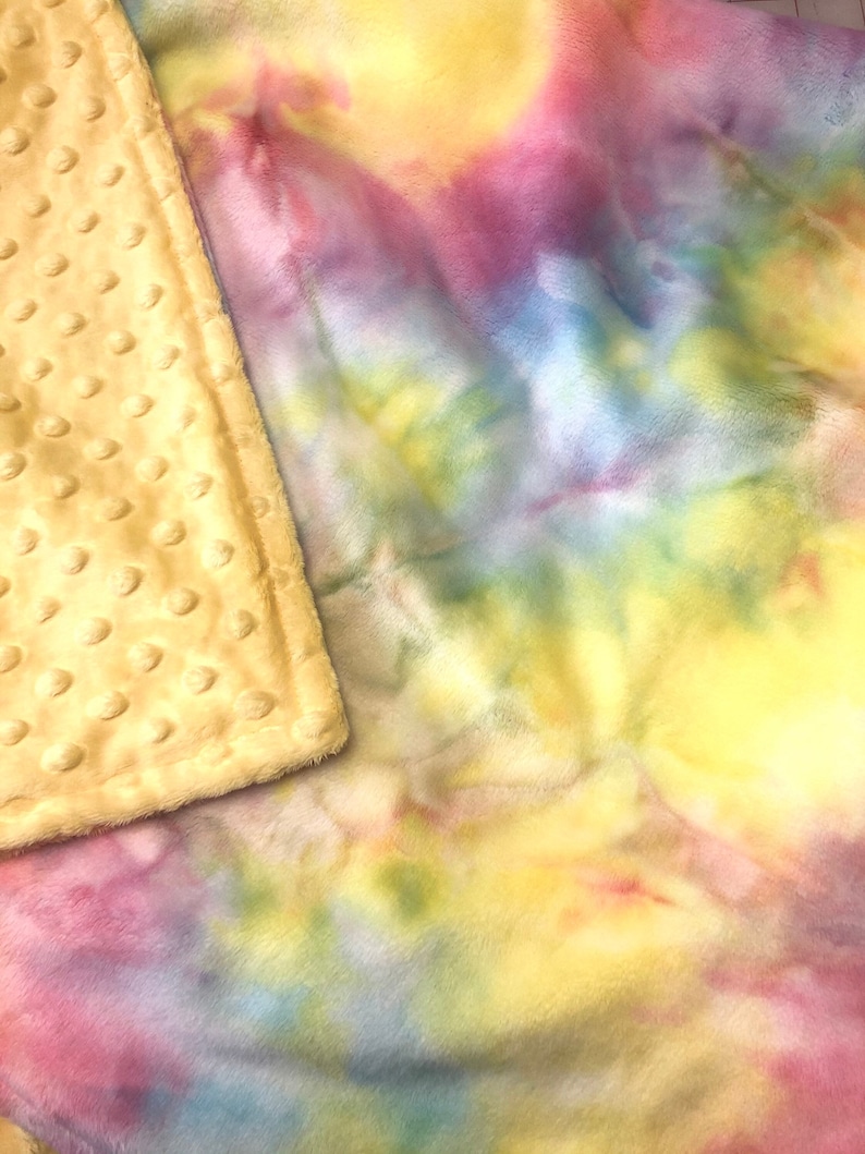 Tie Dye Baby Blanket Girls Minky Throw Pastel Blush Pink Etsy
