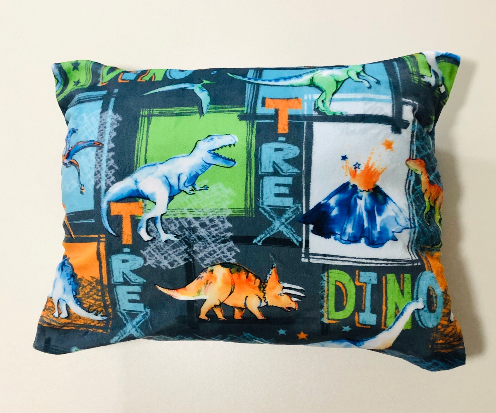 Dinosaur Pillow Case Personalized Minky Pillowcase Dino Etsy