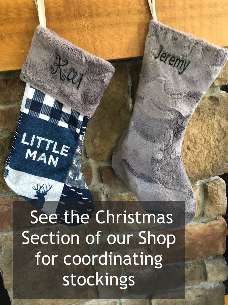 Christmas Stockings for boys, Cowboy, cowpoke, little boys toddler, personalized, nostalgic retro vintage cowboys, rodeo, chuck wagon minky image 9