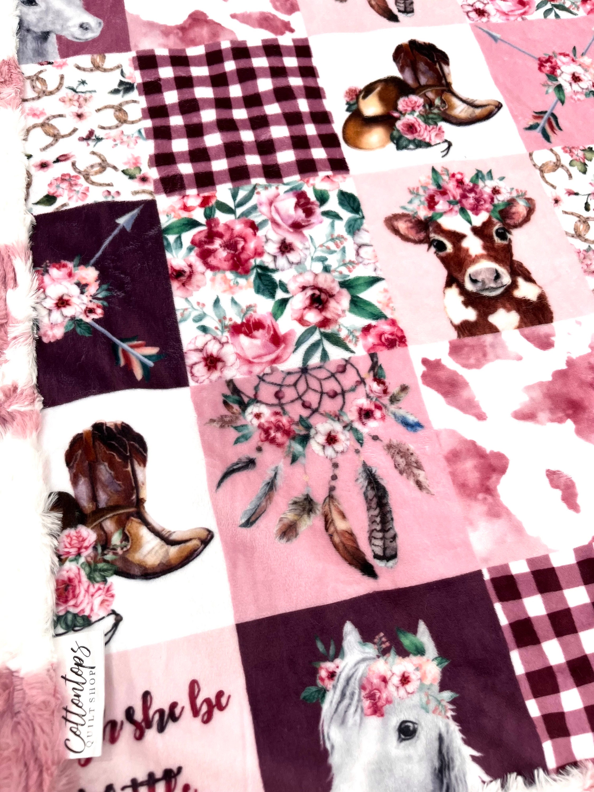 Baby Girl Cowgirl Boot Blanket