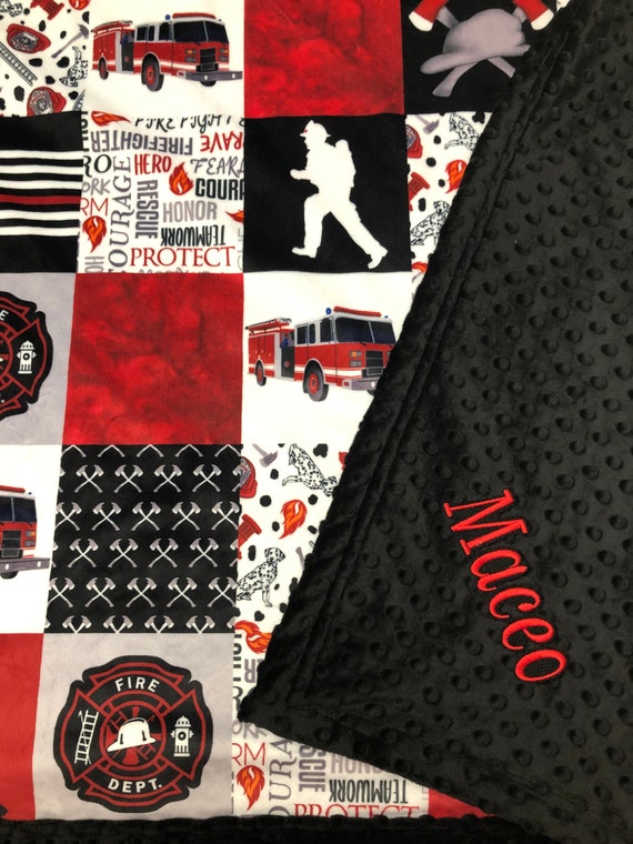 Firefighter baby blanket sale