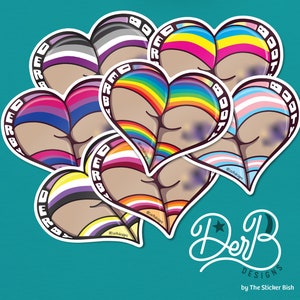 Naklejka winylowa Pride Flag Derby Booty — wiele do wyboru i możliwość personalizacji