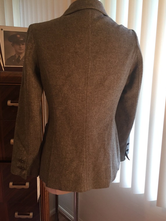 1950's 50's late 40's FANTASTIC grey wool blazer/ jac… - Gem
