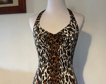 1960s/ early 70s vanity fair leopard swimsuit