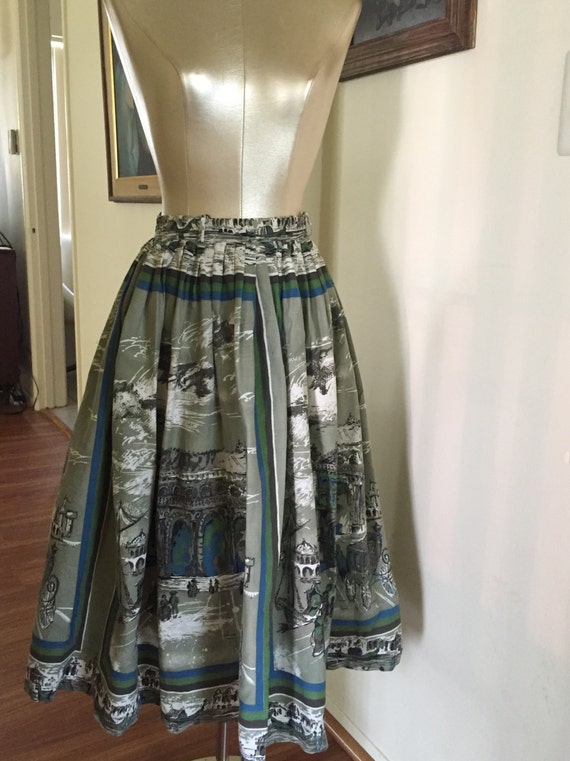 Spectacular 1950's full novelty skirt