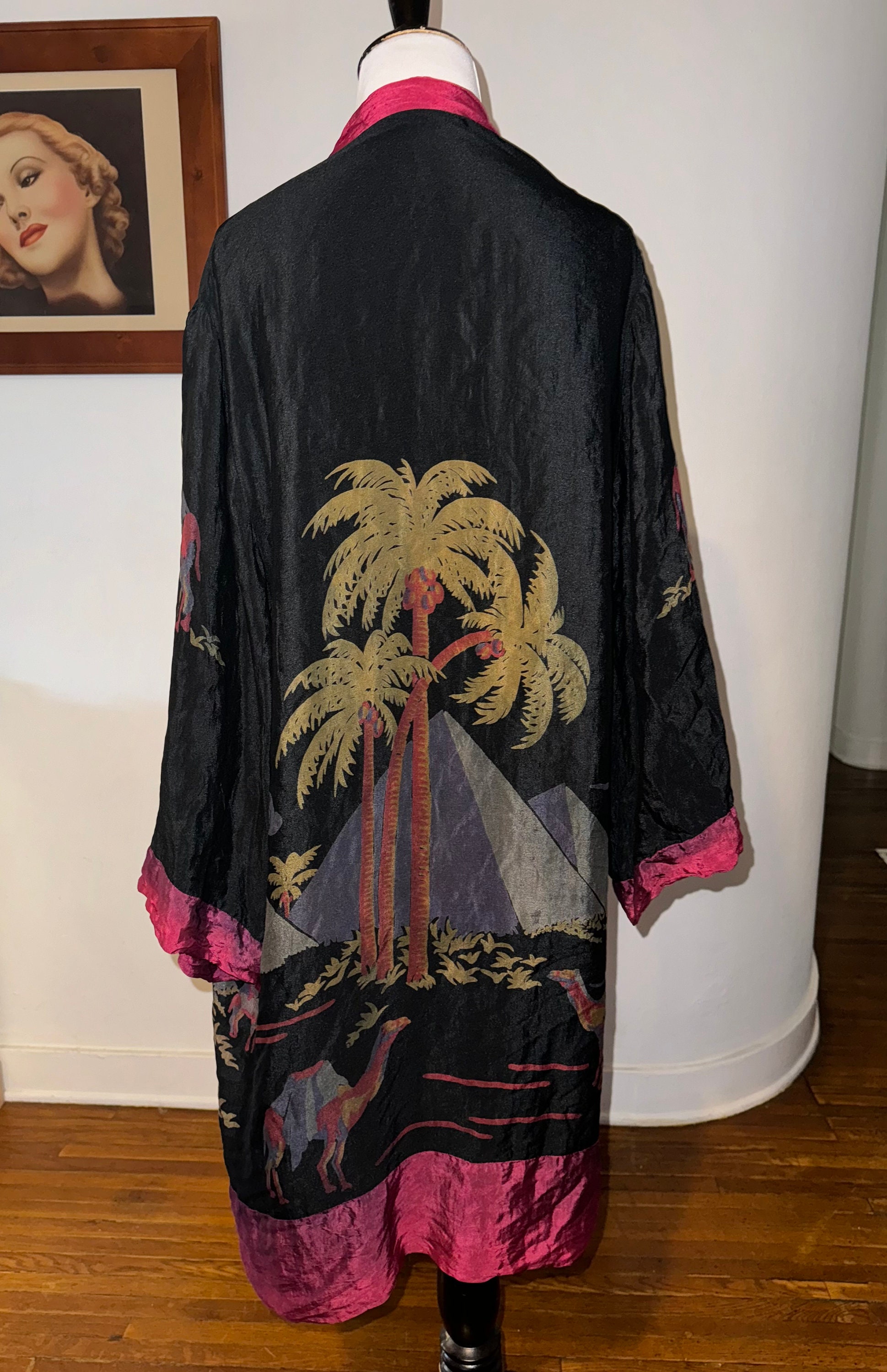 1920s Egyptian Revival Silk Robe As-is Condition - Etsy