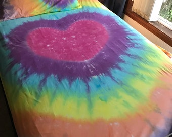 Tiedye Bedding, Tiedye Single Sheet Set, Single Bed, Boho Sheets, Tiedye Linen, Tiedye Sheets