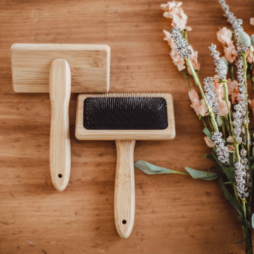 Macrame Brush / Bamboo Brush / Slicker Brush / Macrame Comb / Etsy