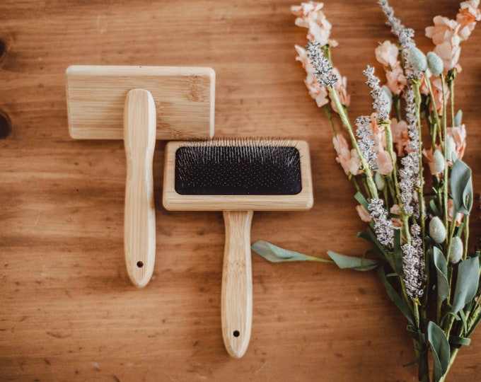 Macrame Brush / Bamboo Brush / Slicker Brush / Macrame Comb / Etsy