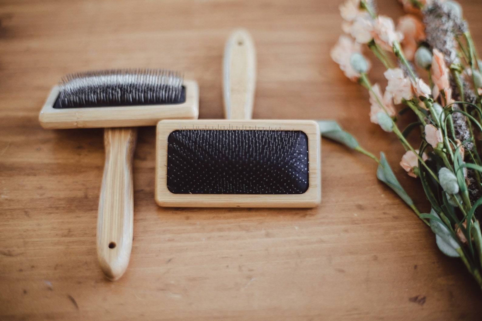 Macrame Brush / Bamboo Brush / Slicker Brush / Macrame Comb / Etsy