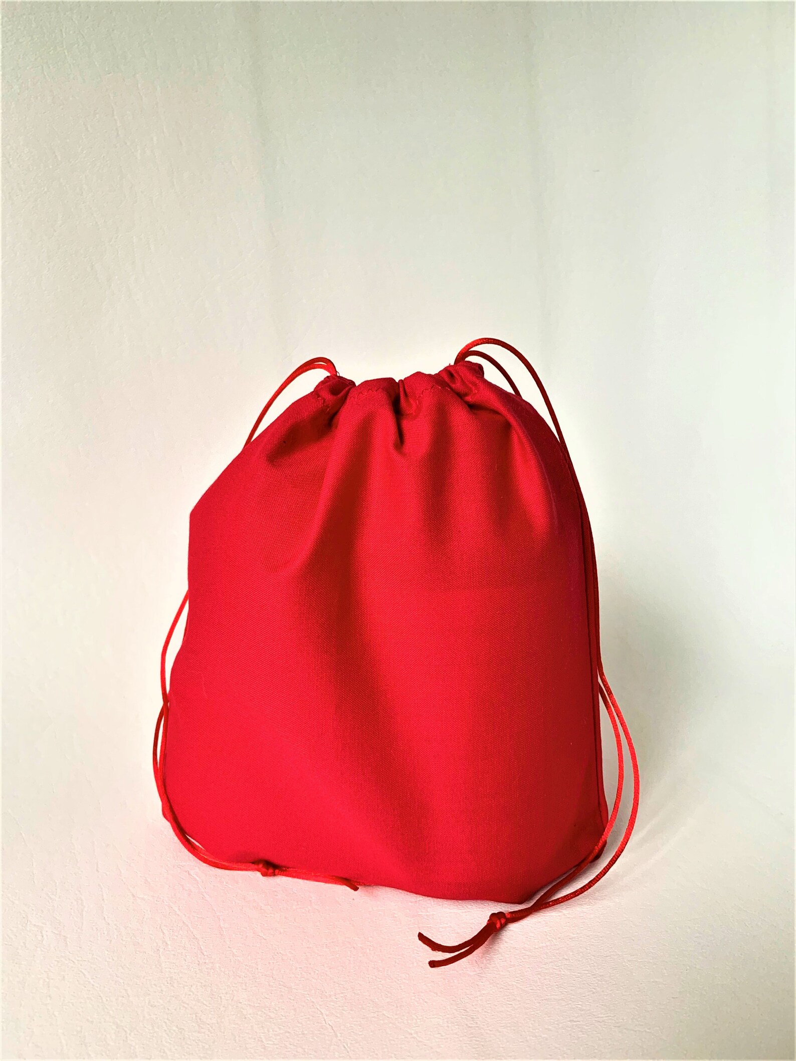 Storage Bag Solid Red Drawstring Reusable Gift Bag Etsy