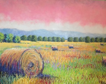 Hay bales in Virginia