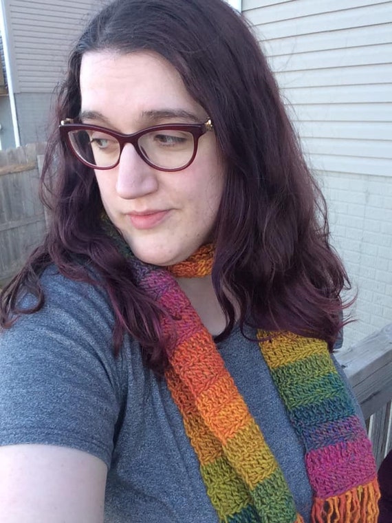 Rainbow Spectrum Scarf Super Soft And Gorgeous Fringe Etsy