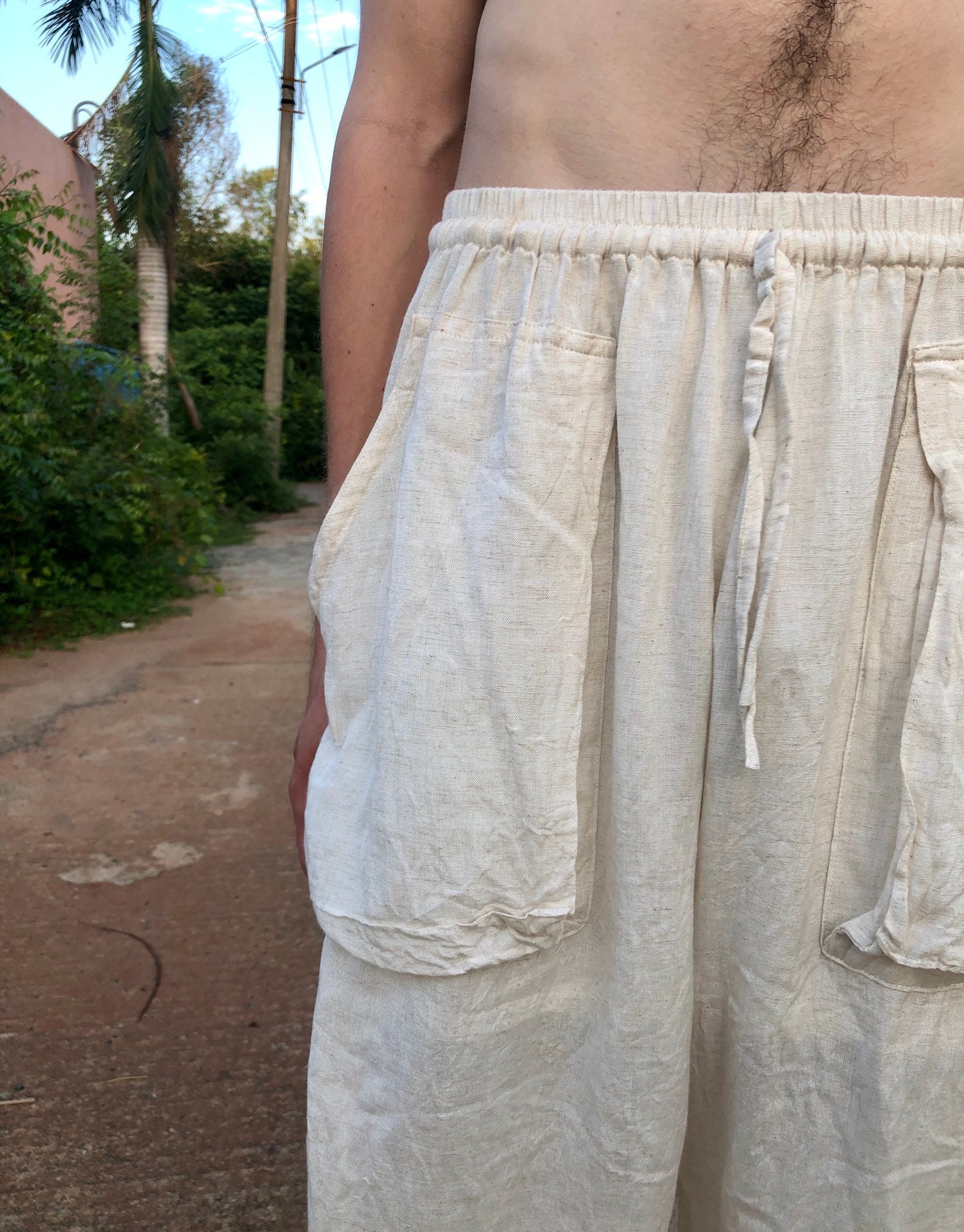 Pantalon homme style anglais en chanvre et coton bio