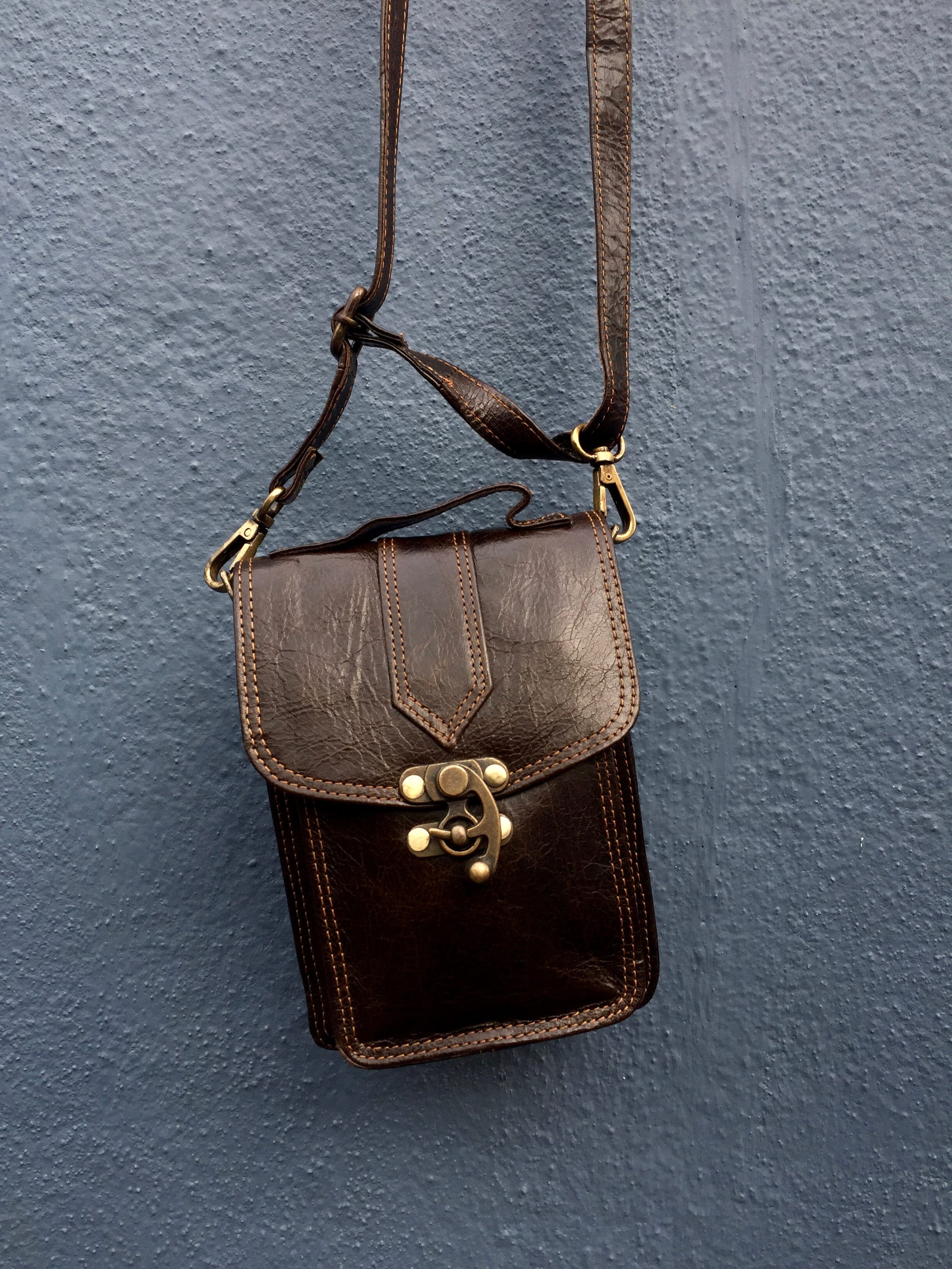 Handmade Leather Purse Mini Shoulder Bag Indian Leather