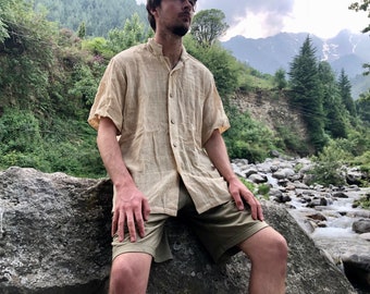 Handmade Hemp Shirt / LIMITED / Organic Hemp / Custom Clothing / Boho Hipster / Nepal / Eco-Friendly / Summer / Spring / Beach Bum / Travel